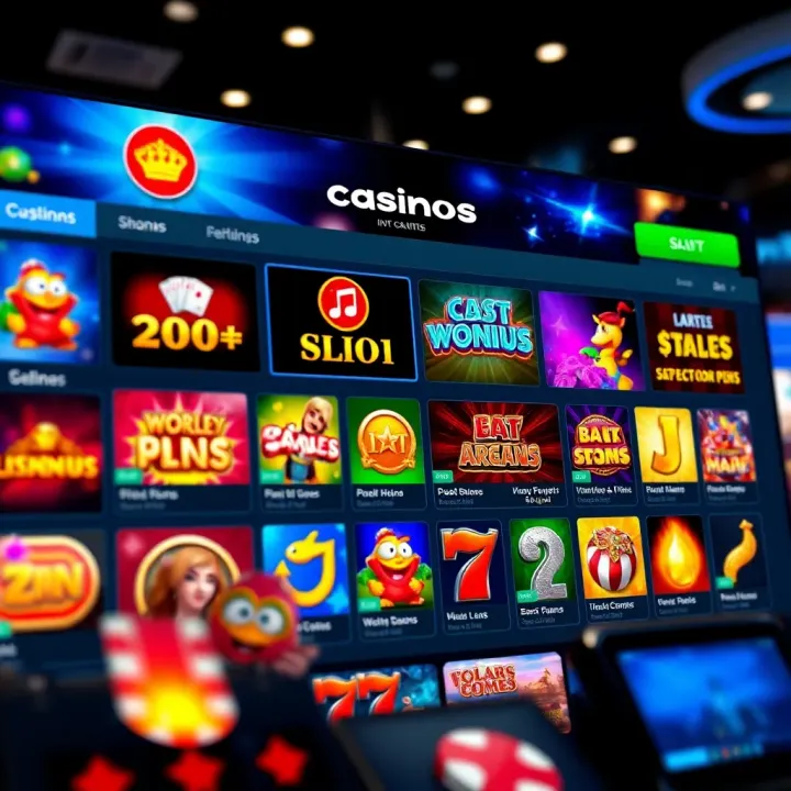 Online casino platform interface showcasing a variety of slot and table games tailored for Australian users