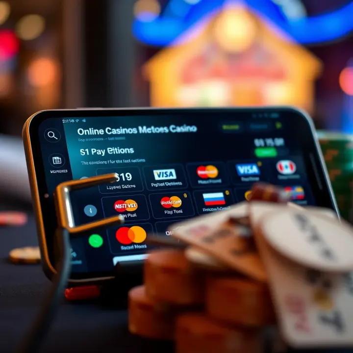Digital payment options displayed on a mobile device illustrating convenient transactions at online casinos