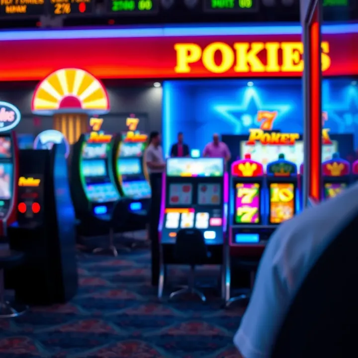Illustration of various types of online pokies games popular in Australia including classic slots and progressive jackpots