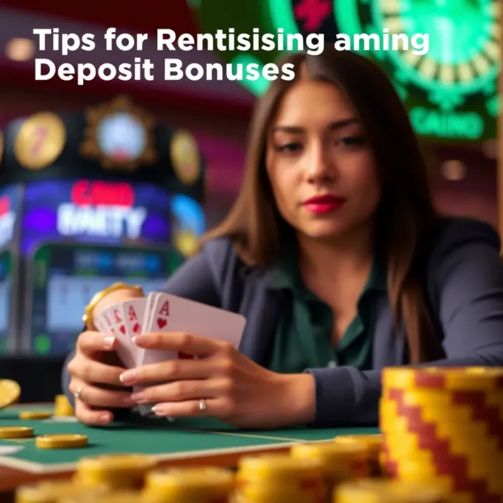 Graphic showing safe and responsible gaming practices alongside tips for maximizing casino deposit bonuses