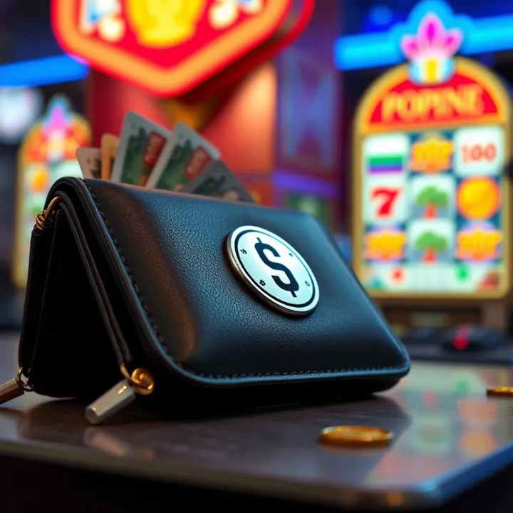 Managing Funds Safely for Online Pokies A secure digital wallet with Australian currency icons emphasizing safe money management for online pokies