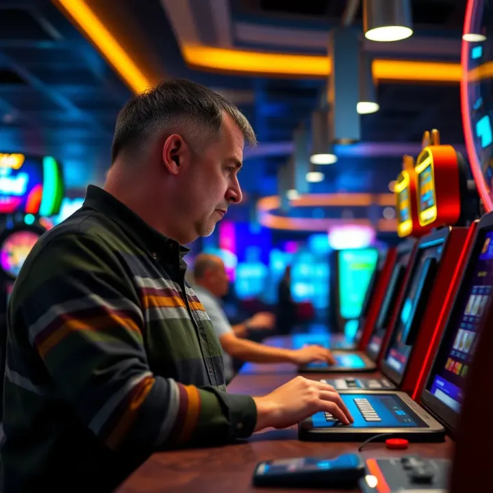 Customer Concerns at National Casinos Customer expressing concern at a casino service counter