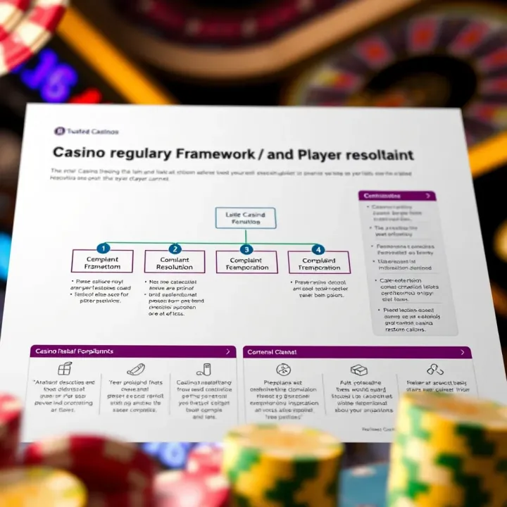 Diagram illustrating the casino regulatory framework and complaint resolution channels