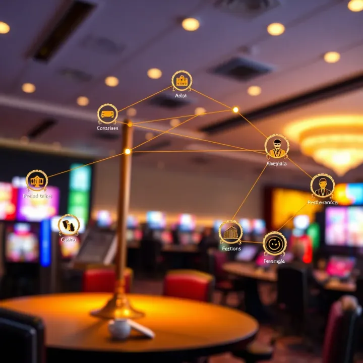 Diagram showing connection between Australian casino players and licensed operators through National Casino Connexion