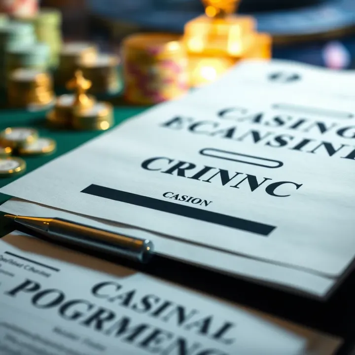 Documents and official forms required for casino licensing and regulatory compliance