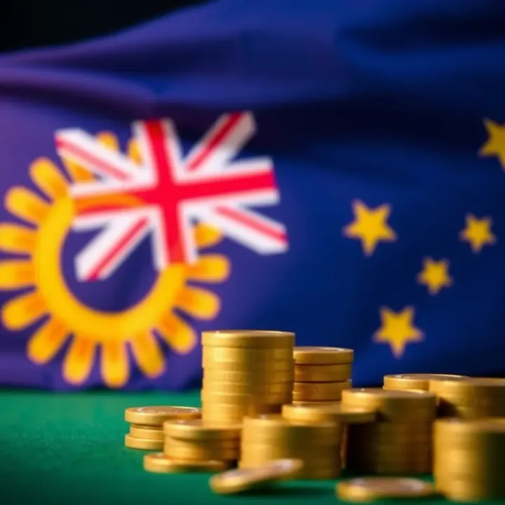 Detailed overview of national casino no deposit bonuses with Australian flag background