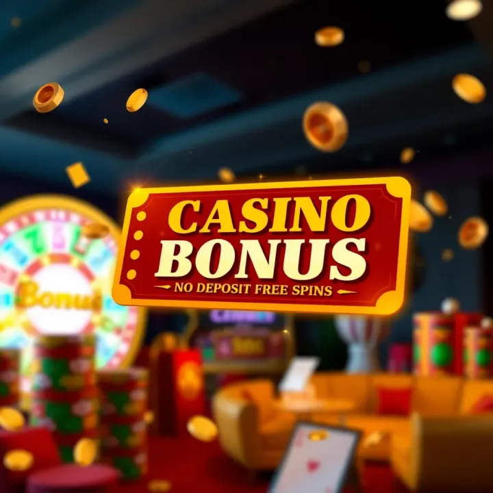 Illustration of a digital coupon with casino icons and sparkles indicating a bonus offer
