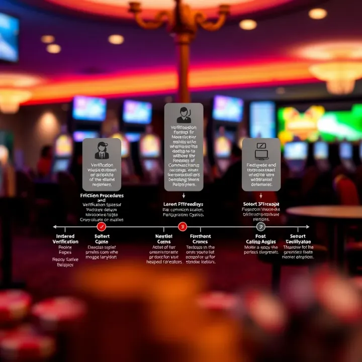 Flowchart illustrating verification steps and common causes of withdrawal delays at an online casino