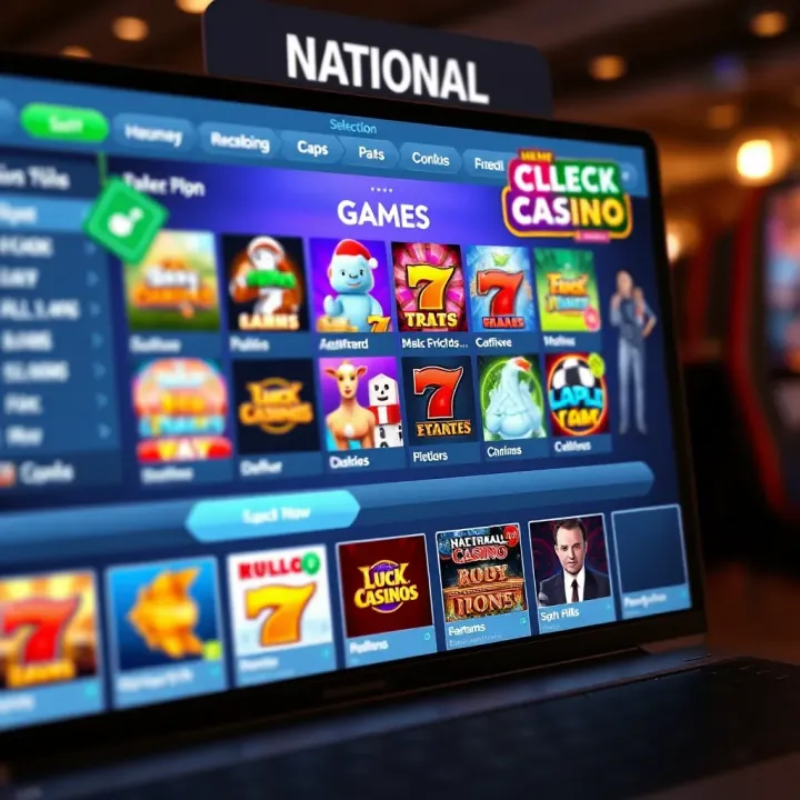 Online casino platform interface showcasing a variety of slot games and betting options