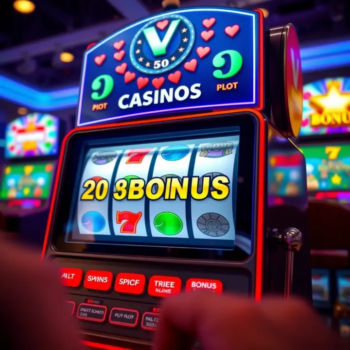 Illustration of a digital slot machine with bonus symbols highlighting a no deposit bonus concept