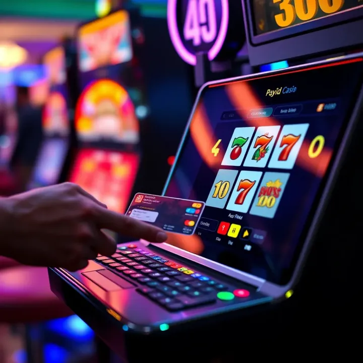 Digital representation of a secure online payment transaction using PayID on a device displaying Australian pokies