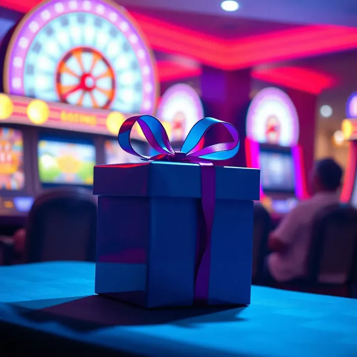 Illustration of a digital gift box symbolizing a no deposit sign up bonus offer