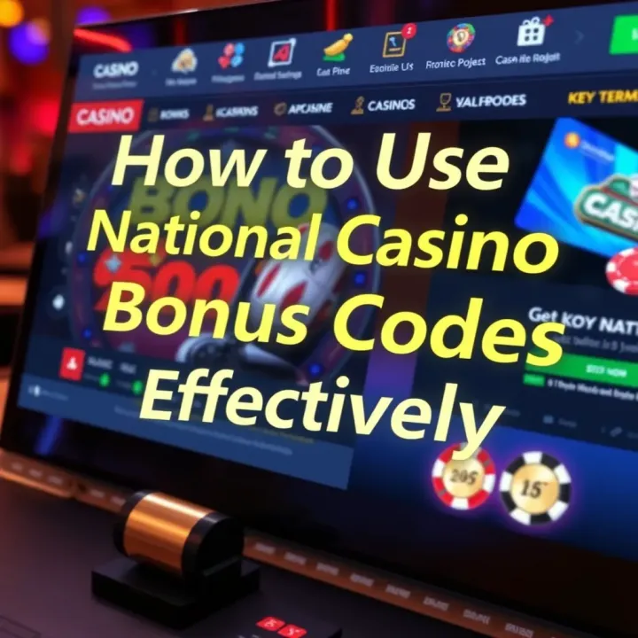 Visual representation of using bonus codes on a casino website with emphasis on key terms and eligibility